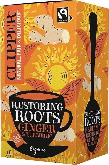 Clipper Restoring Roots Organic Ginger & Turmeric 20 Bags 3 Clipper Restoring Roots Organic Ginger & Turmeric 20 Bags