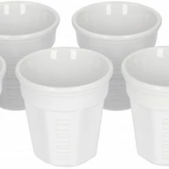 Bialetti White Ceramic Espresso Cups 90 Ml, 6 Pcs