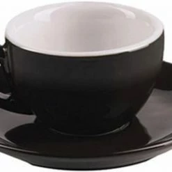 Ipa Industria Porcellane IPA Milano Espresso Cup 60 Ml, Black & White