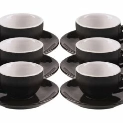 Ipa Industria Porcellane IPA Milano Espresso Cup 60 Ml, Black & White