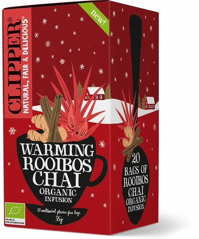 Clipper Organic Warming Rooibos Chai 20 Tea Bags 3 Clipper Organic Warming Rooibos Chai 20 Tea Bags