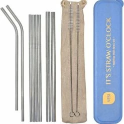 VESI Stainless Steel Straw 8 Pcs, By The Sea