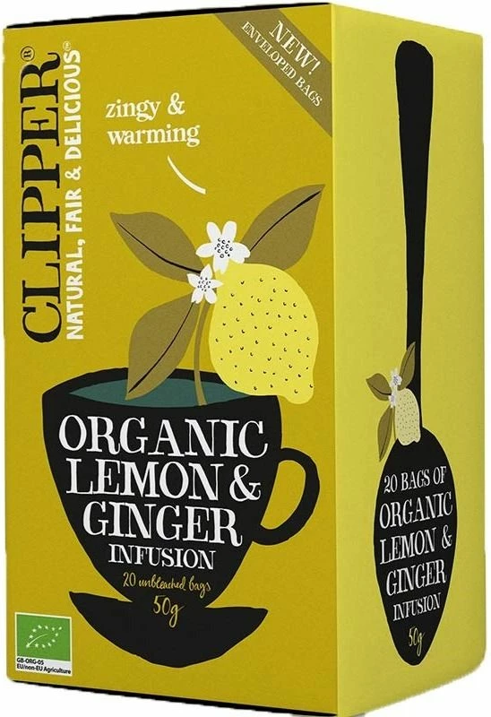 Clipper Organic Lemon & Ginger Infusion 3 Clipper Organic Lemon & Ginger Infusion