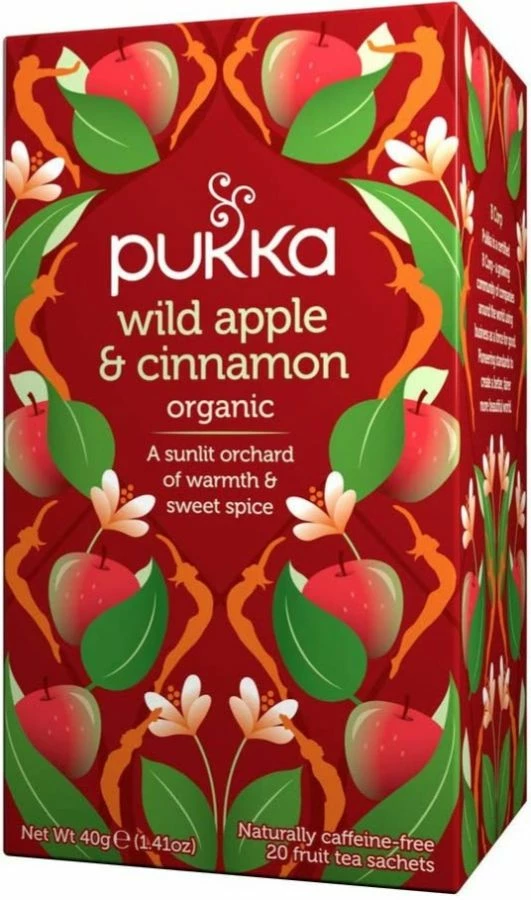 Pukka Organic Wild Apple & Cinnamon 20 Tea Bags 3 Pukka Organic Wild Apple & Cinnamon 20 Tea Bags