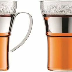 Bodum Assam Glass With Steel Handle 350 Ml, 2 Pcs