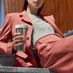 Alessi GIA24 Caffa Double Walled Travel Mug 400 Ml -Coffee Grinders Store alessi gia24 travel mug 3318 1