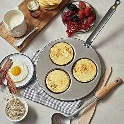 De Buyer Mineral B Element Triple-Blini Pan 27 Cm -Coffee Grinders Store debuyer mineral b element triple blini pan 5080