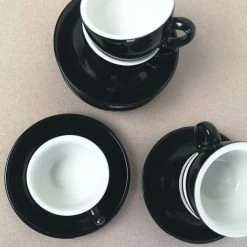 Ipa Industria Porcellane IPA Milano Espresso Cup 60 Ml, Black & White -Coffee Grinders Store ipa milano espresso cup nero 8193